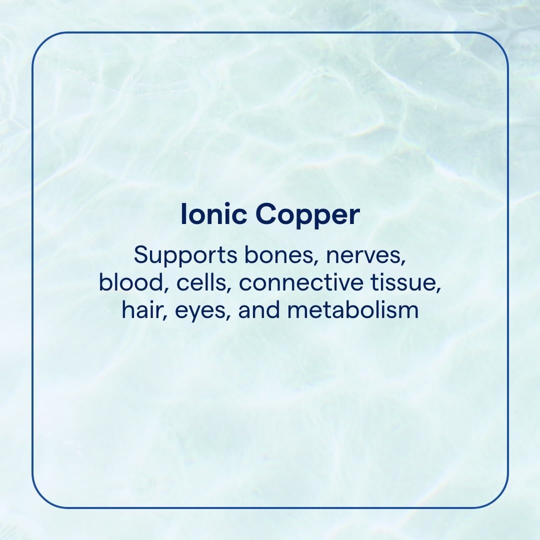 Back label of Trace Minerals Ionic Copper bottle with supplement facts