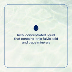 Liquid mineral supplement bottle and label close-up 1