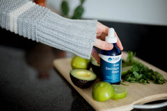 Trace Minerals Keto Electrolyte Drops label highlights sugar-free, gluten-free, vegan keto formula.