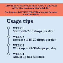 Child-friendly electrolyte drops bottle label close-up