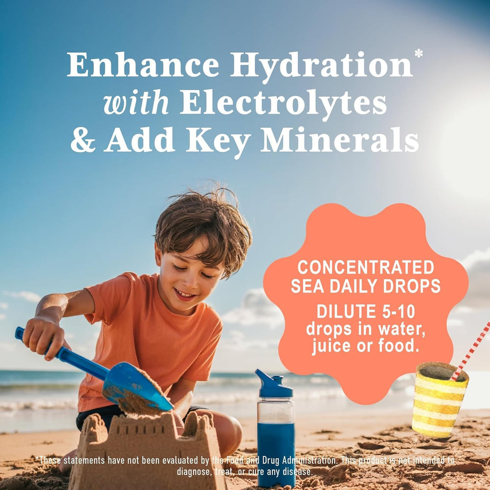 Packaging and product shot emphasizing hydration support for kids