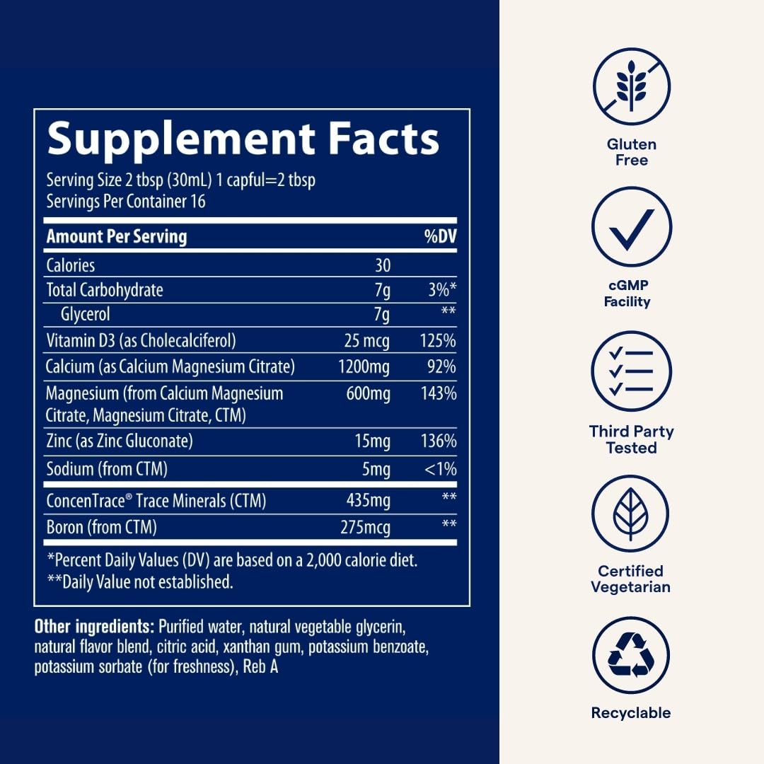 Serving size and directions on label