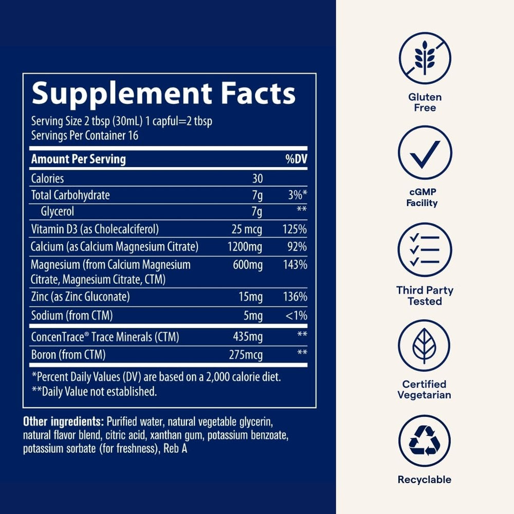 Serving size and directions on label