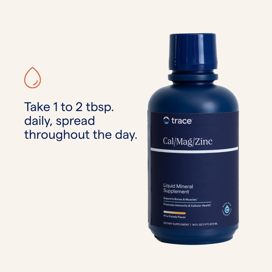 16 fl oz bottle of Trace Minerals Cal/Mag/Zinc with Vitamin D3