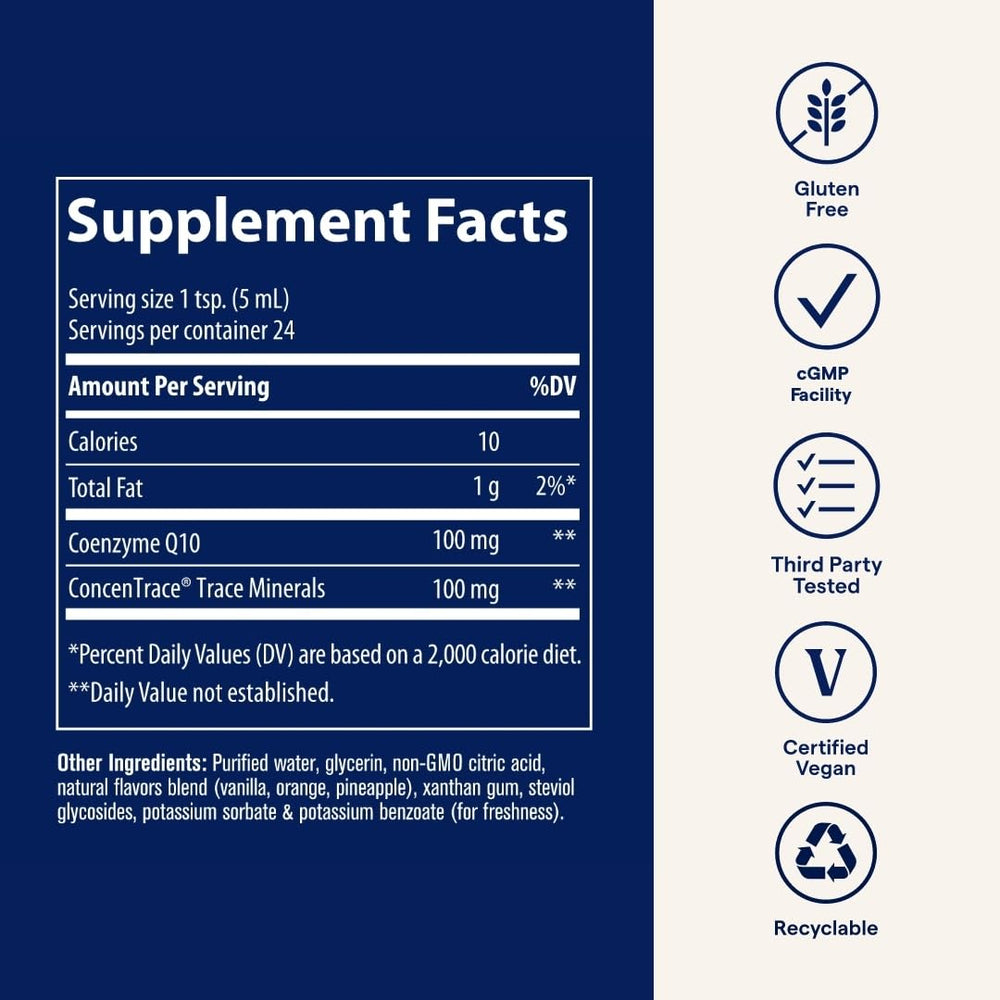Ingredients: Coenzyme Q10 with ionic minerals