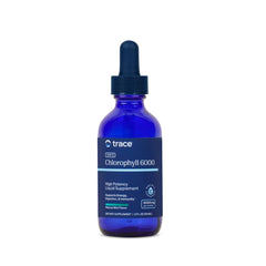 Bottle of Trace Minerals Liquid Ionic Chlorophyll with natural mint flavor label
