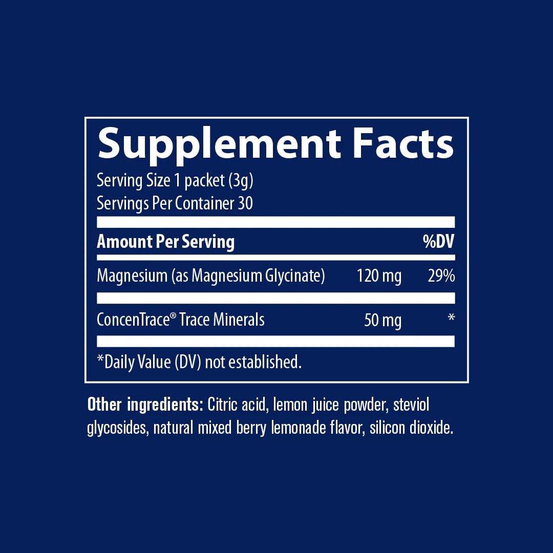 Mixed Berry Lemonade flavor magnesium glycinate dissolving in water