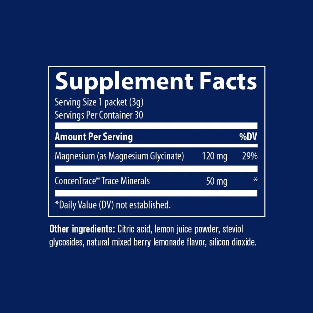Mixed Berry Lemonade flavor magnesium glycinate dissolving in water
