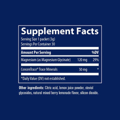 Mixed Berry Lemonade flavor magnesium glycinate dissolving in water