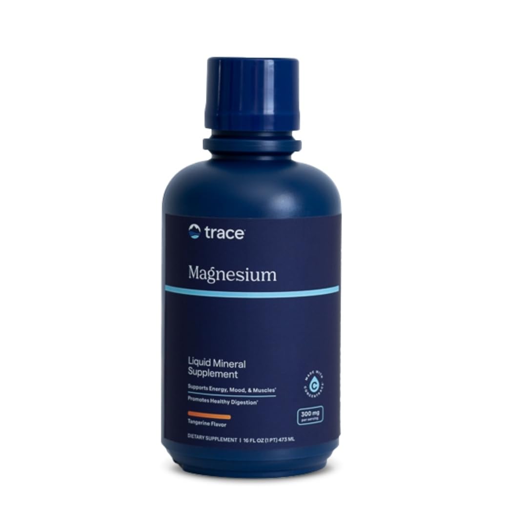Front view of Trace Minerals Magnesium Liquid bottle