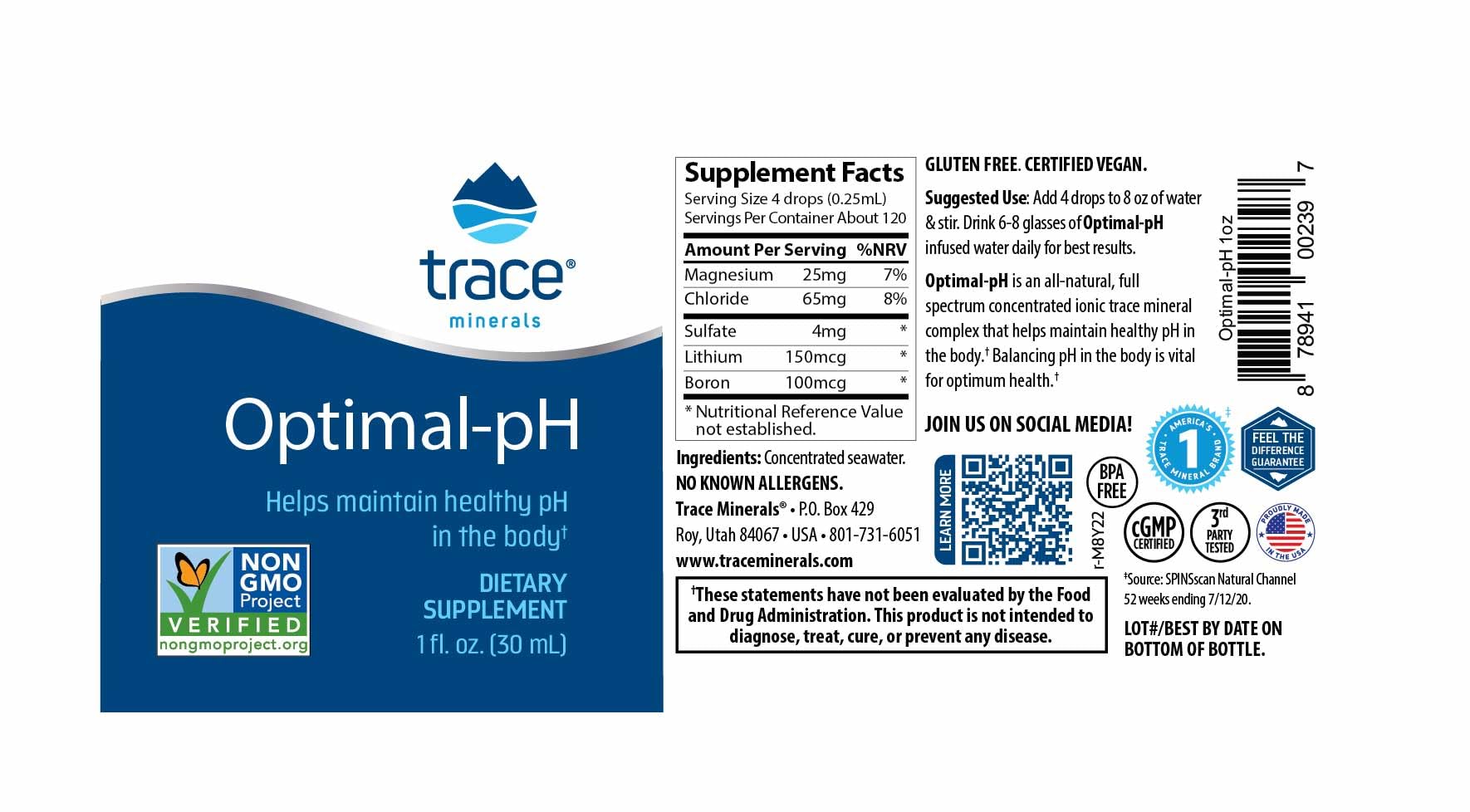 Glass of water infused with Optimal-pH minerals