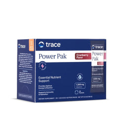 Front view of Trace Minerals Power Pak Cranberry packets