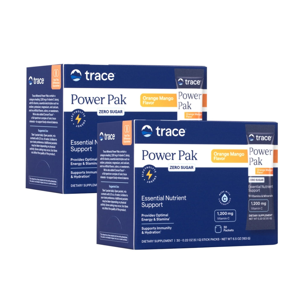 Trace Minerals Power Pak orange mango packet for on-the-go hydration