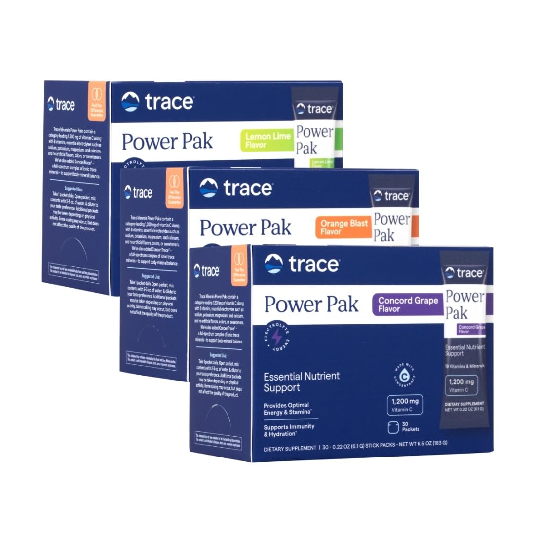 Front packaging view of Trace Minerals Power Pak