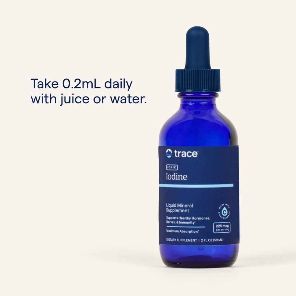 IOKI01 iodine bottle showing 225 mcg per serving and 320 servings
