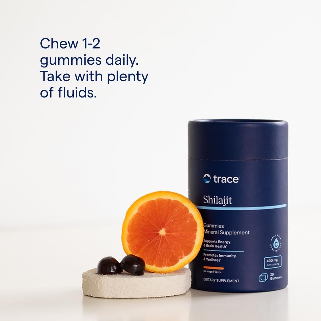 Nutrition facts panel for Trace Minerals Shilajit Gummies