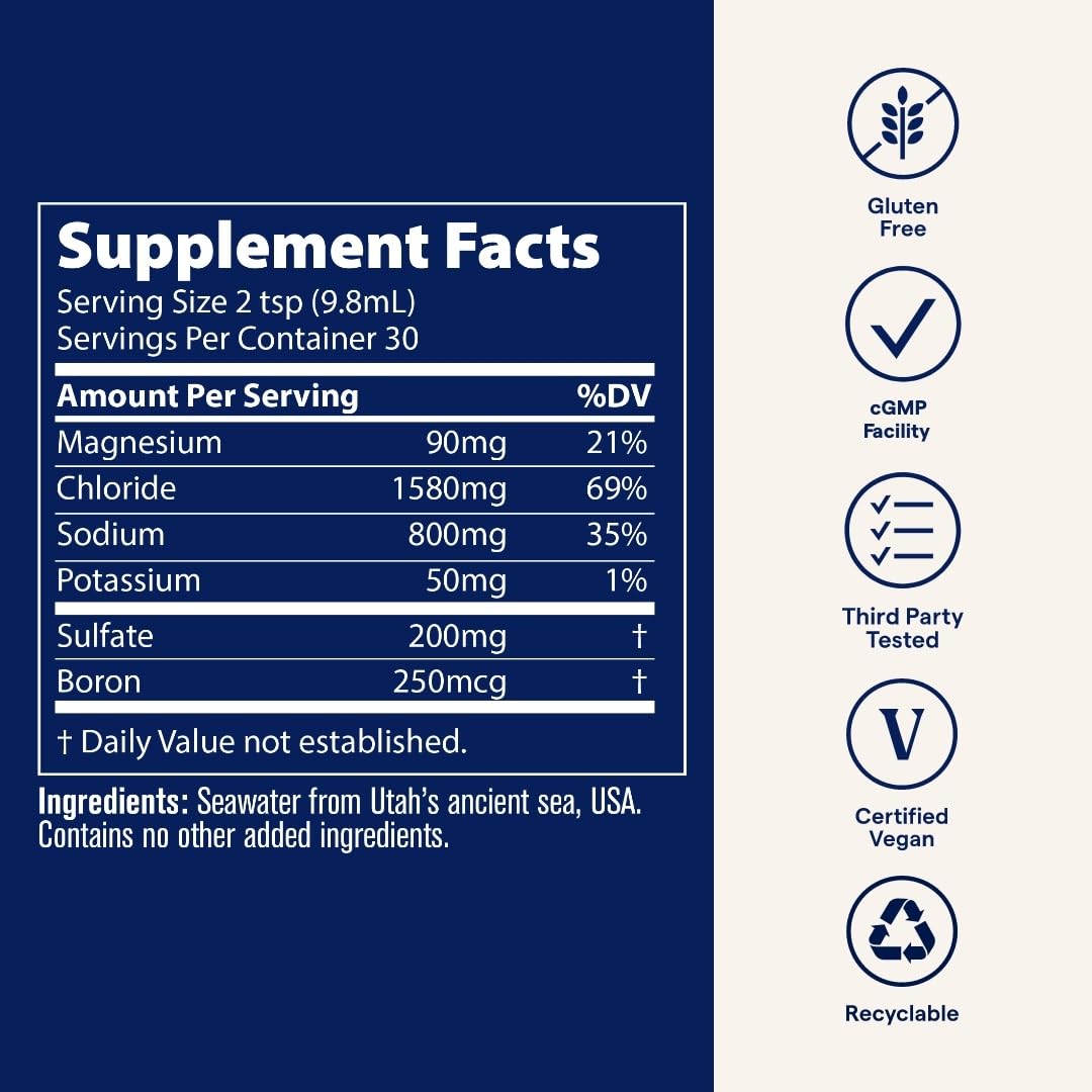 Electrolyte drink prepared with Trace Minerals Utah Sea Minerals
