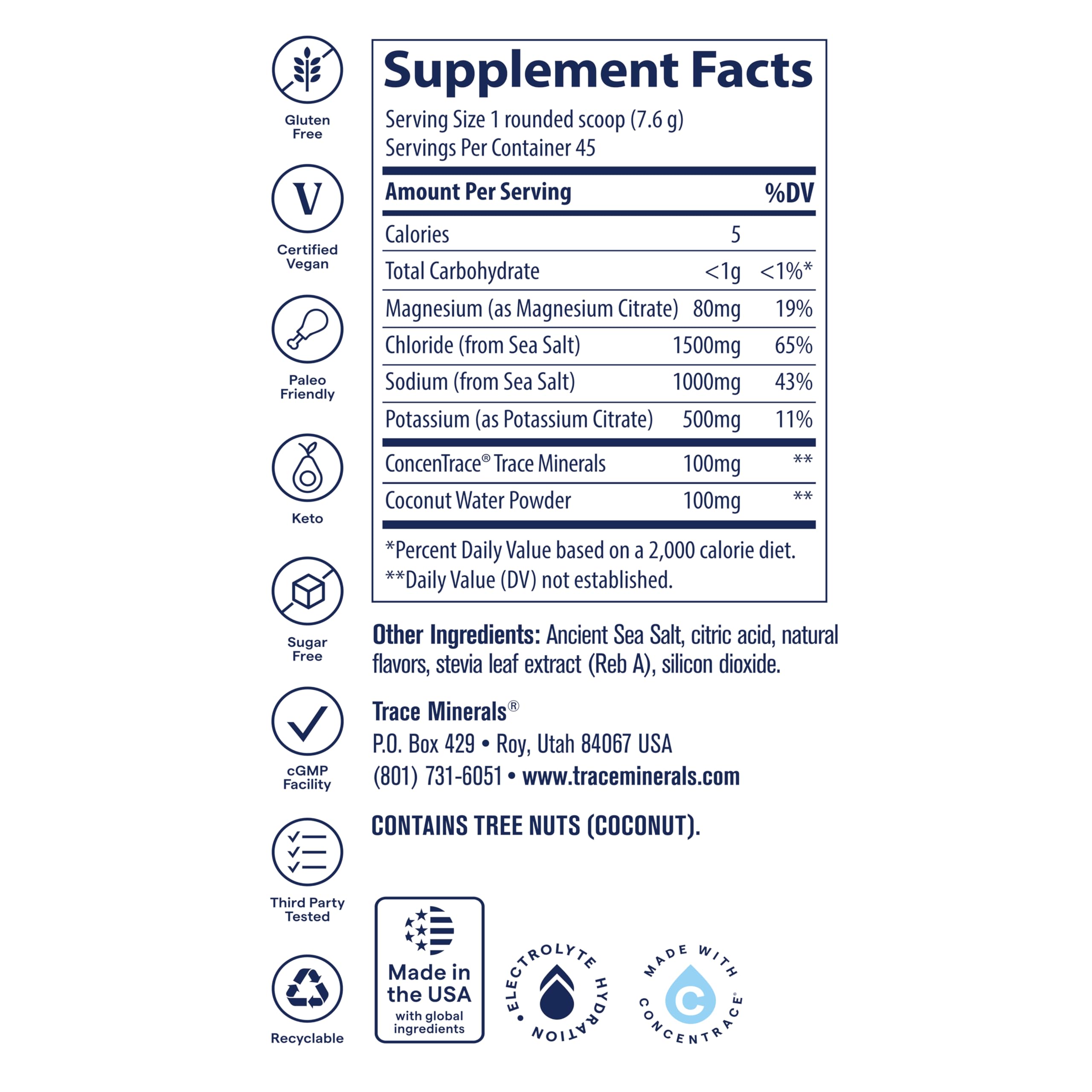 Trace Minerals ZeroLyte salty orange canister ready for home hydration and energy.