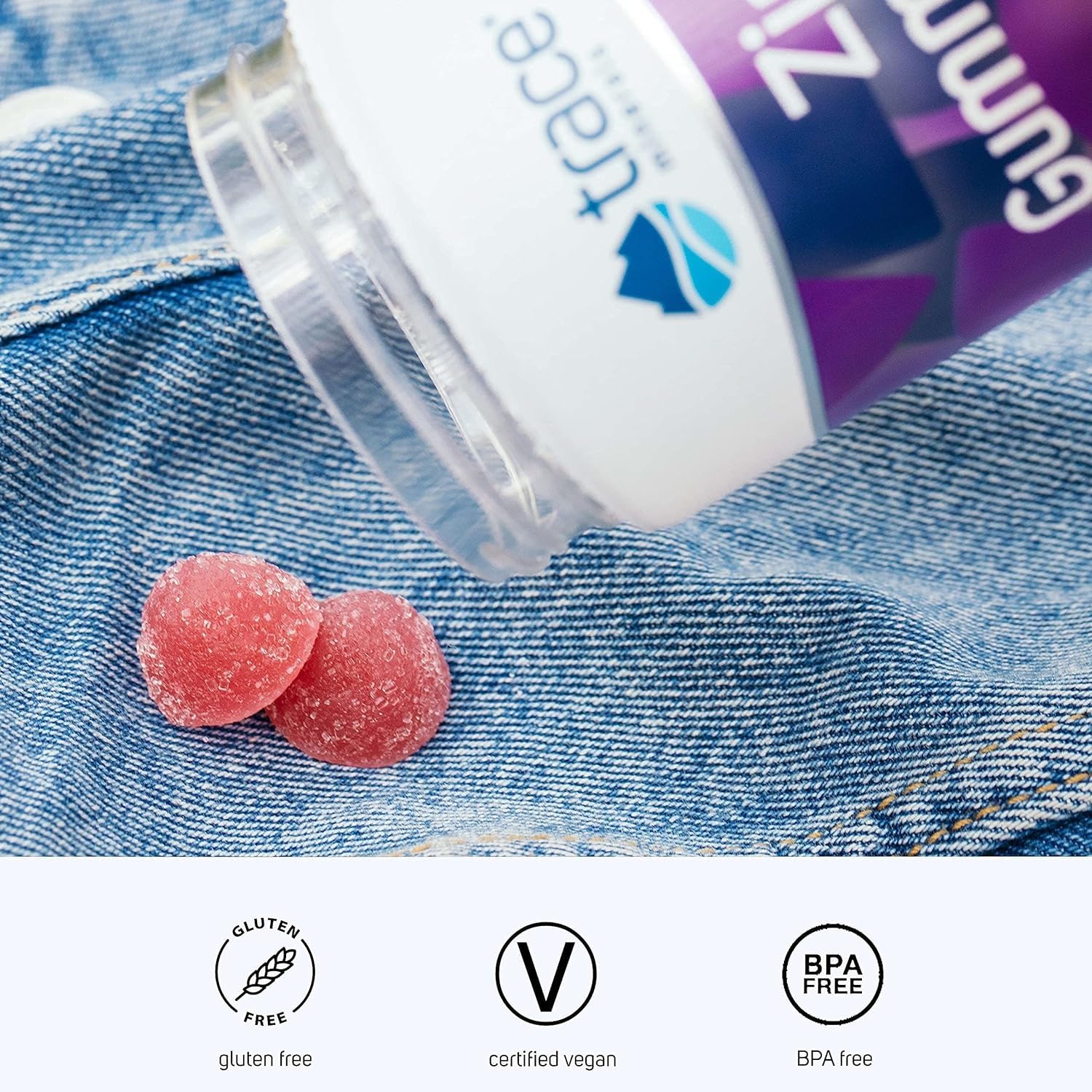 Gummies with elderberry theme and natural health imagery