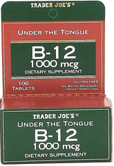 Trader Joe's Under-The-Tongue B-12 1000 mcg Dietary Supplement bottle with 100 tablets
