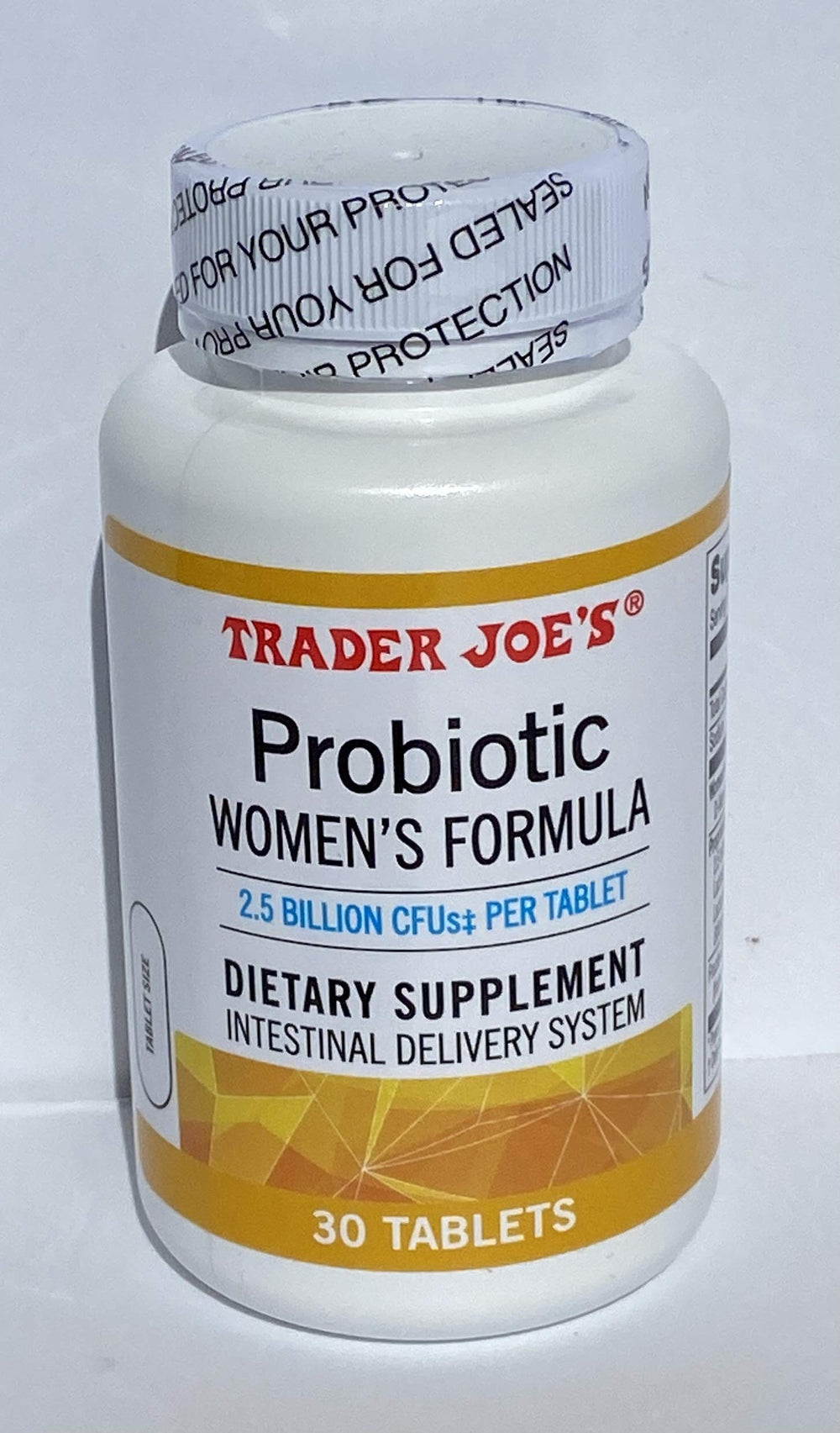30 tablets per bottle of Trader Joe's Probiotic Women's Formula