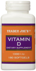 Hero image: Trader Joe's Vitamin D-3 1000 IU softgels bottle