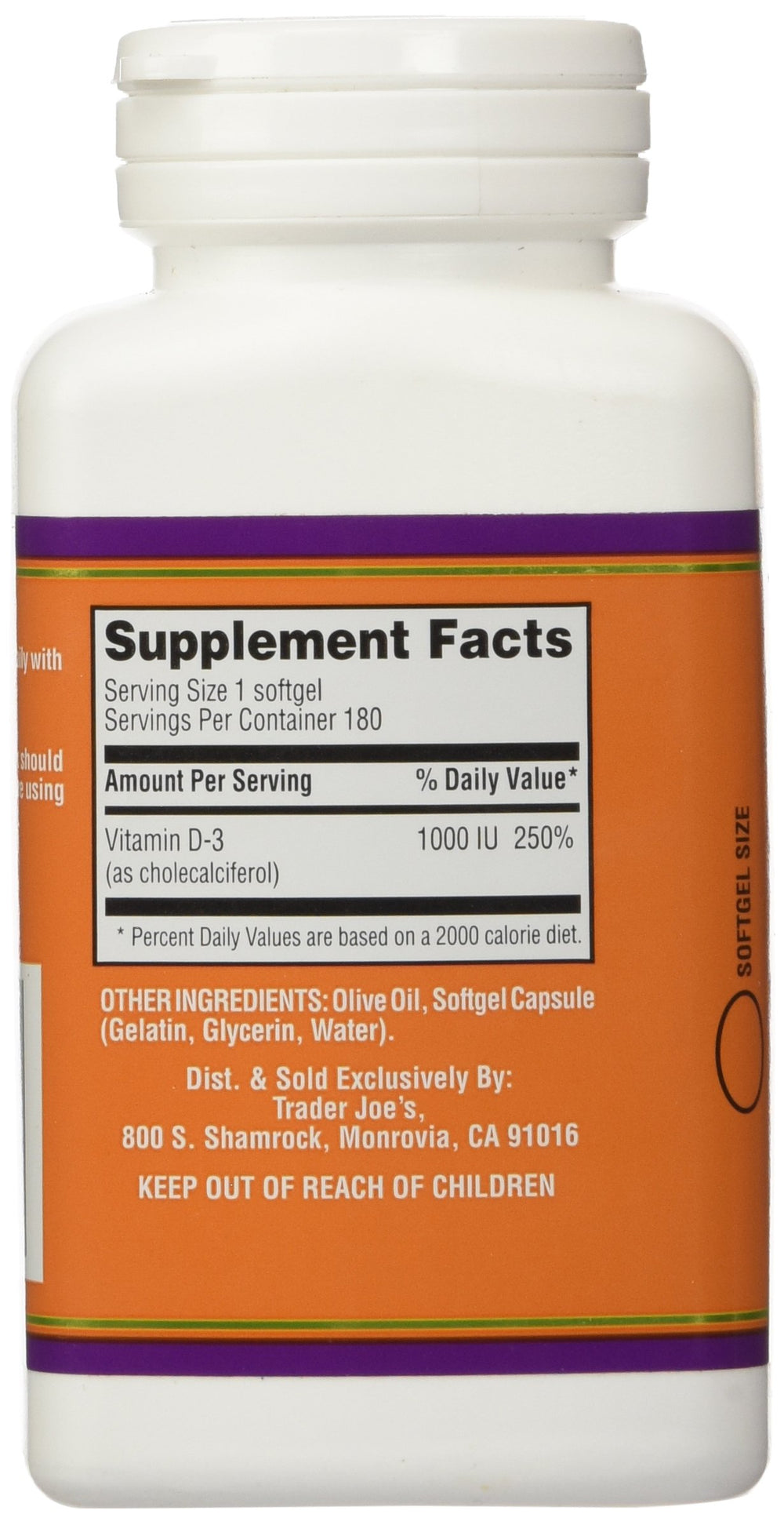 Close-up of Vitamin D-3 softgel capsules