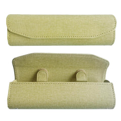 Exterior view of green traderplus PU hard-shell travel case with magnetic clasp