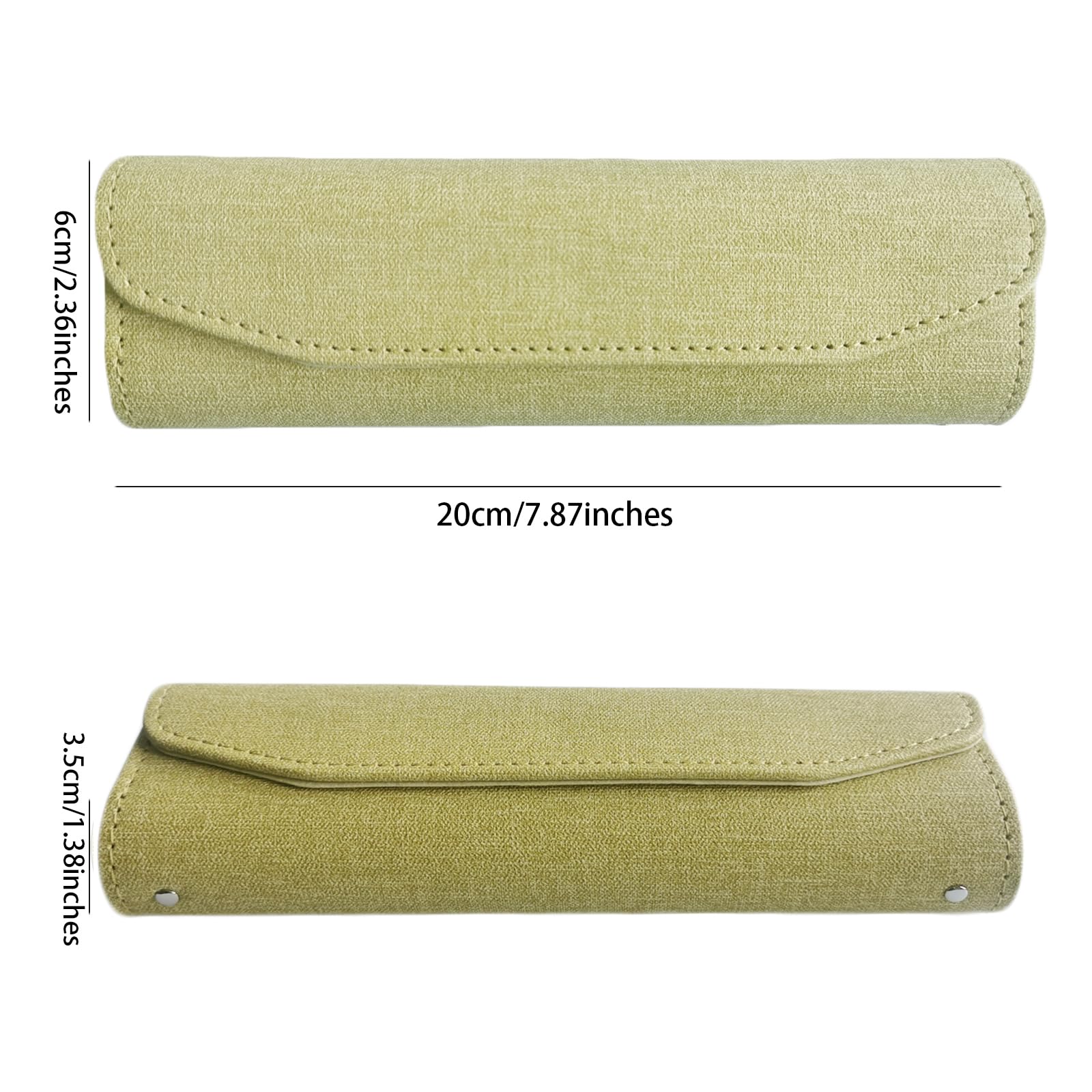 Interior view showing dual brush head loops inside the green travel case