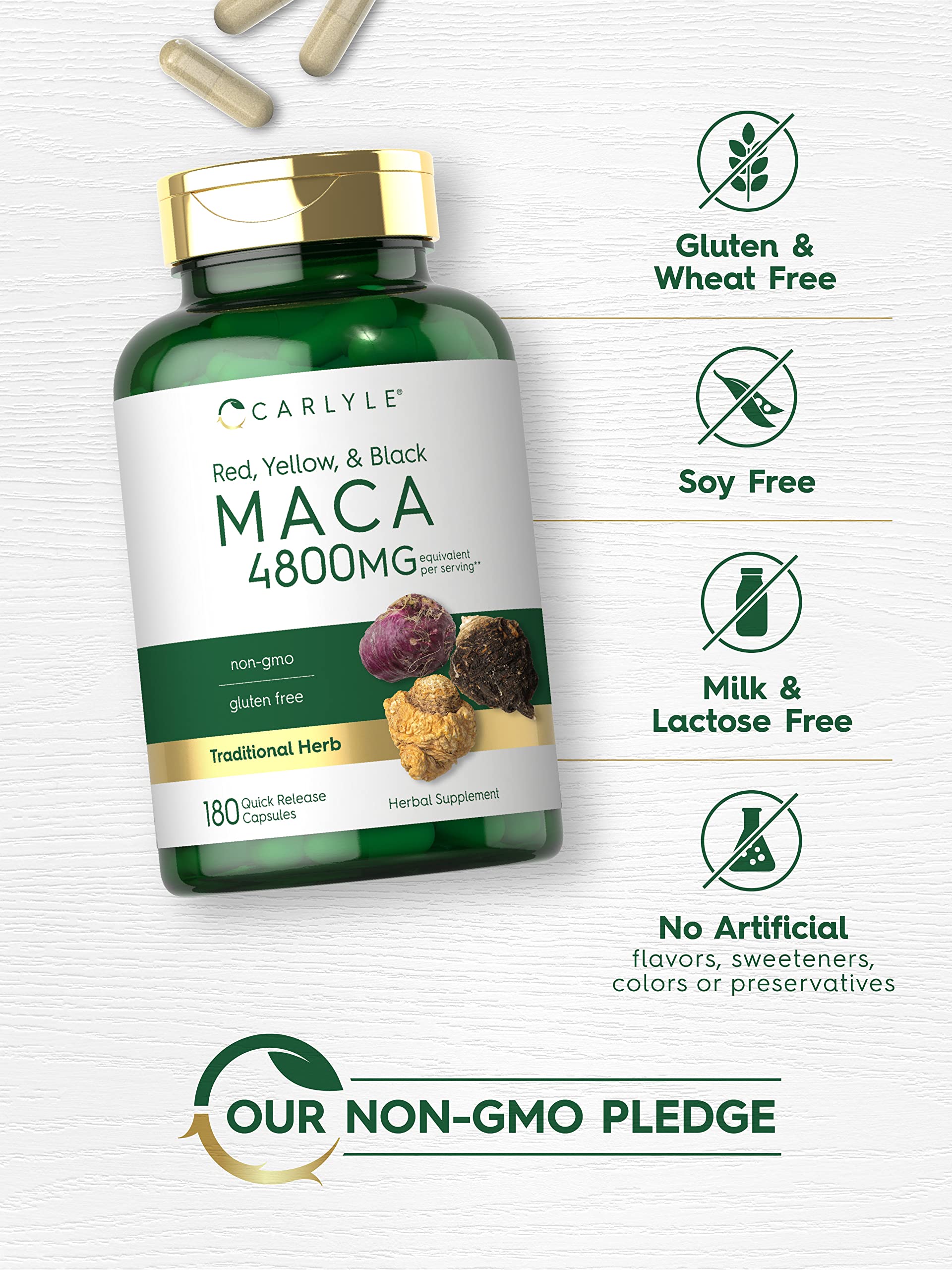 Traditional Maca formula delivering 4,800 mg per serving