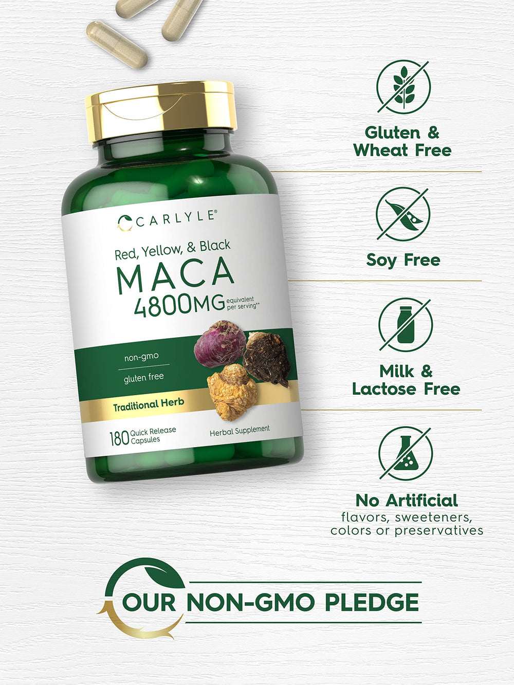 Traditional Maca formula delivering 4,800 mg per serving