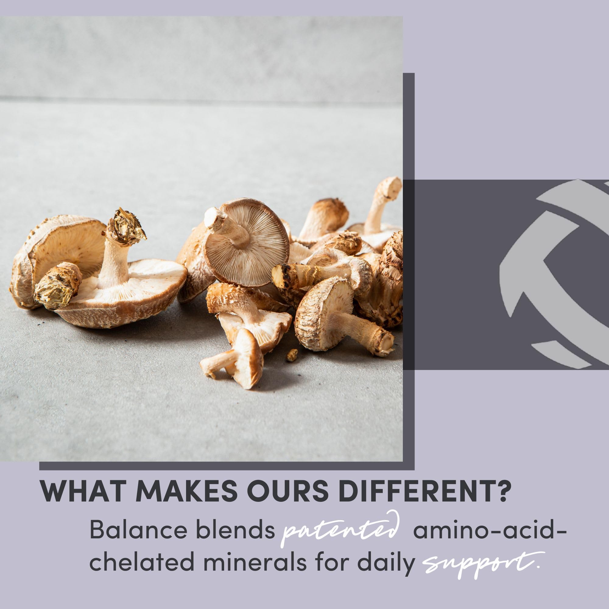 Multi-mineral and vitamin ingredients of Tranont Balance