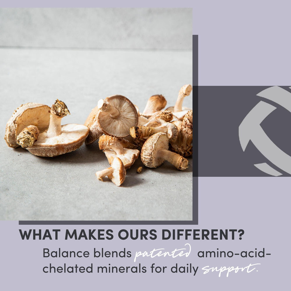 Multi-mineral and vitamin ingredients of Tranont Balance