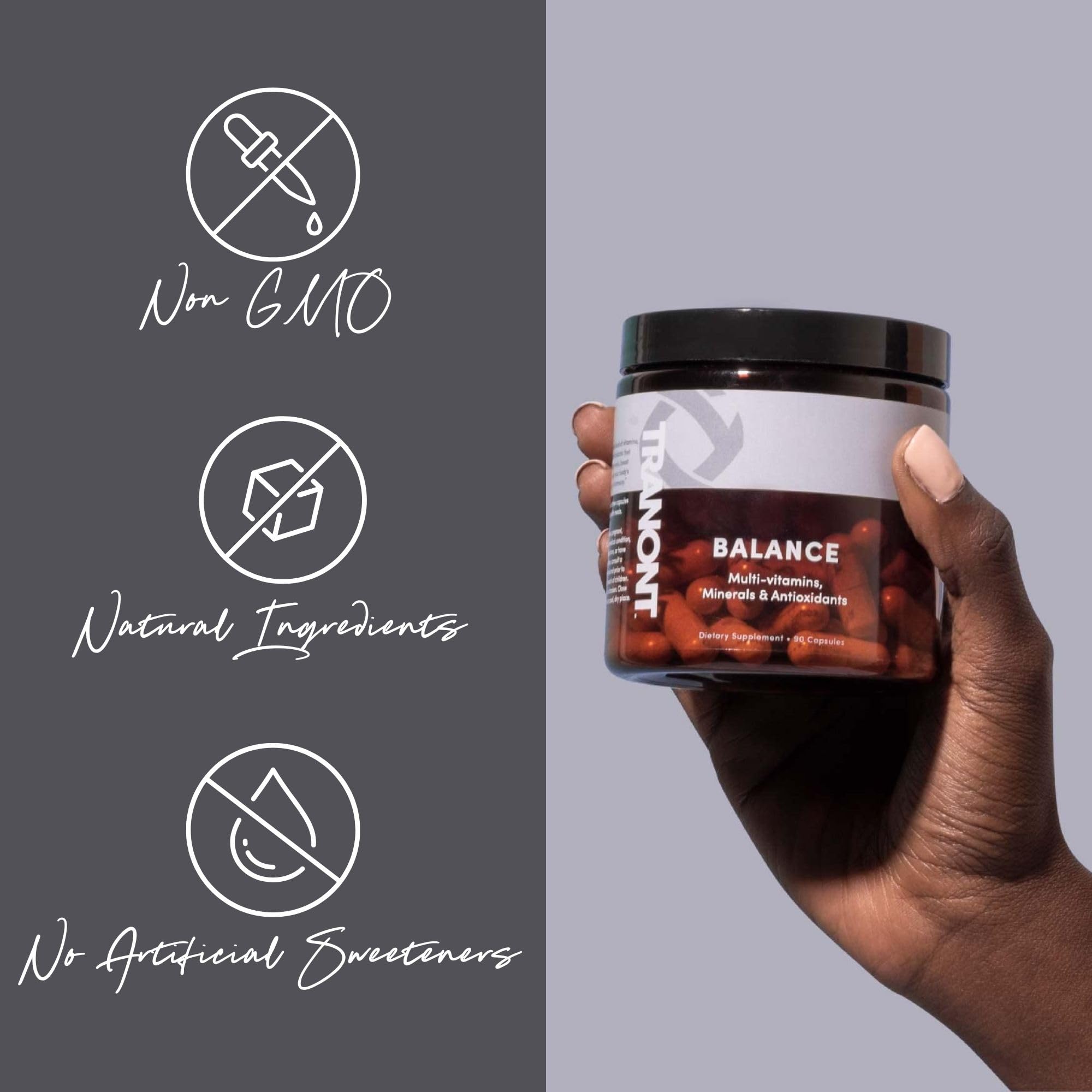 Vegetarian and gluten-free icons for Tranont Balance