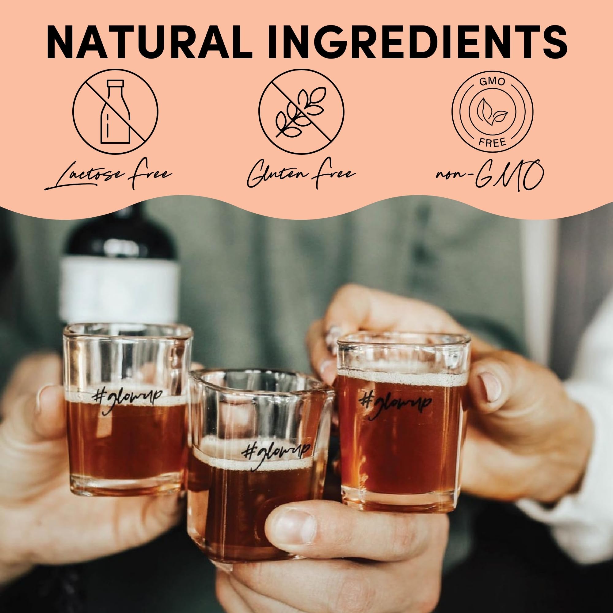 Biotin and Hyaluronic Acid focus for hair, skin, nails in Tranont Glow Strawberry Banana