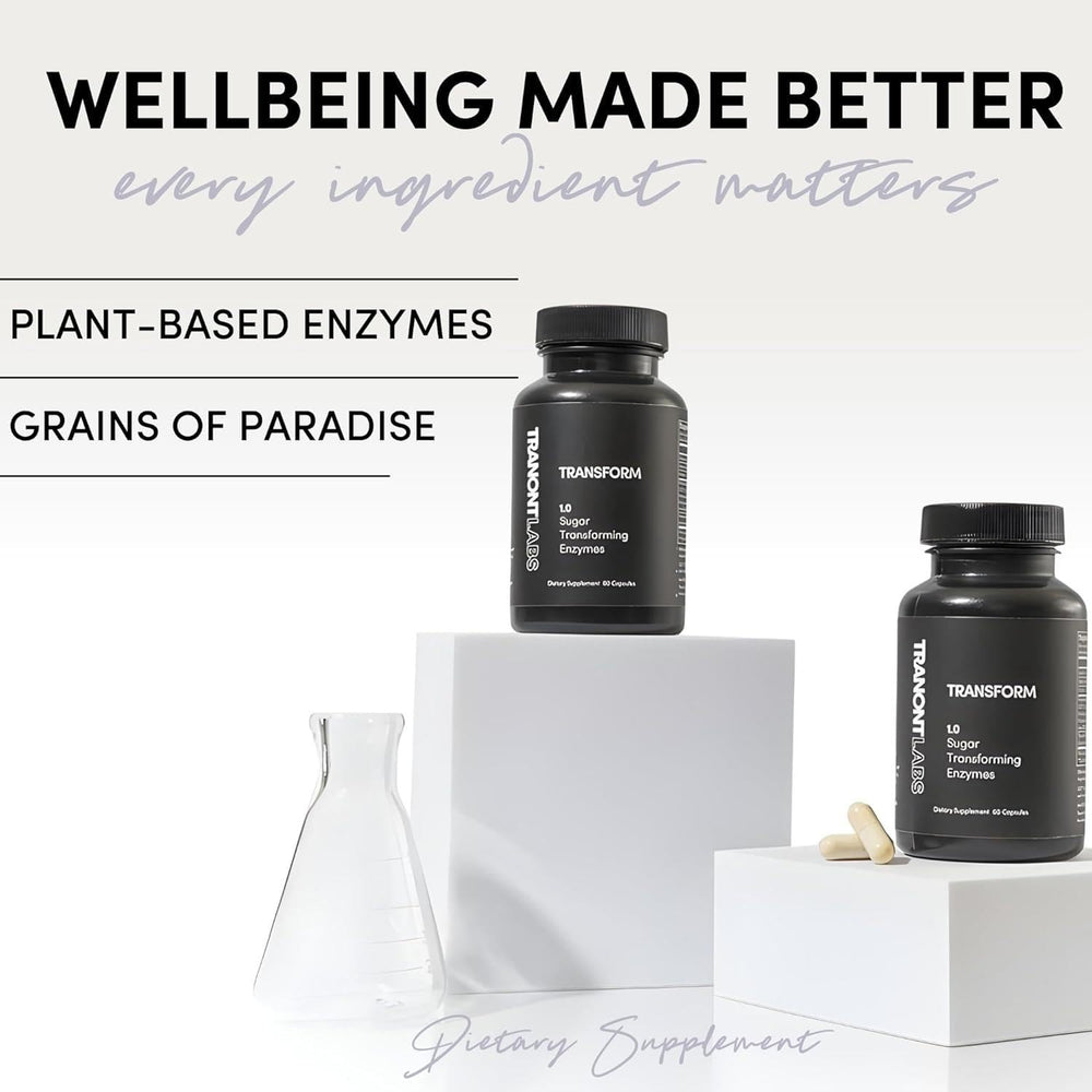 Close-up of Tranont Transform label