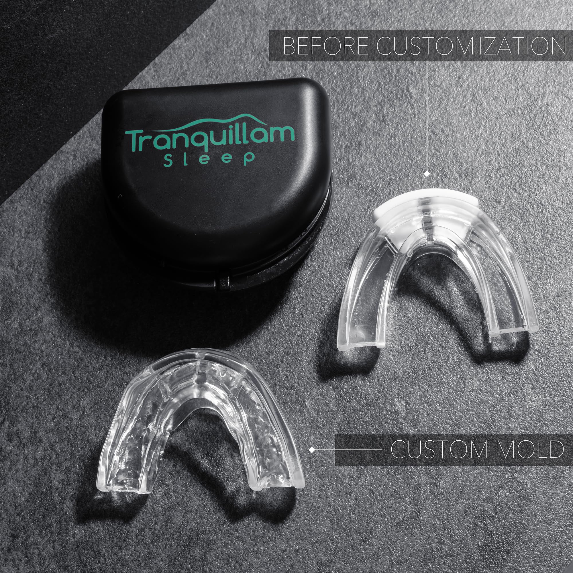 Hands holding Tranquillam Sleep mouthpeice before molding