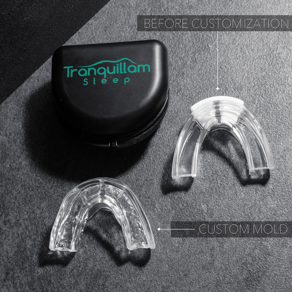 Hands holding Tranquillam Sleep mouthpeice before molding