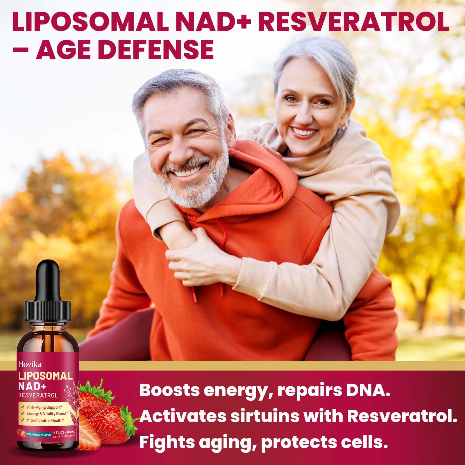 Trans-resveratrol 300mg and NAD+ pathways concept