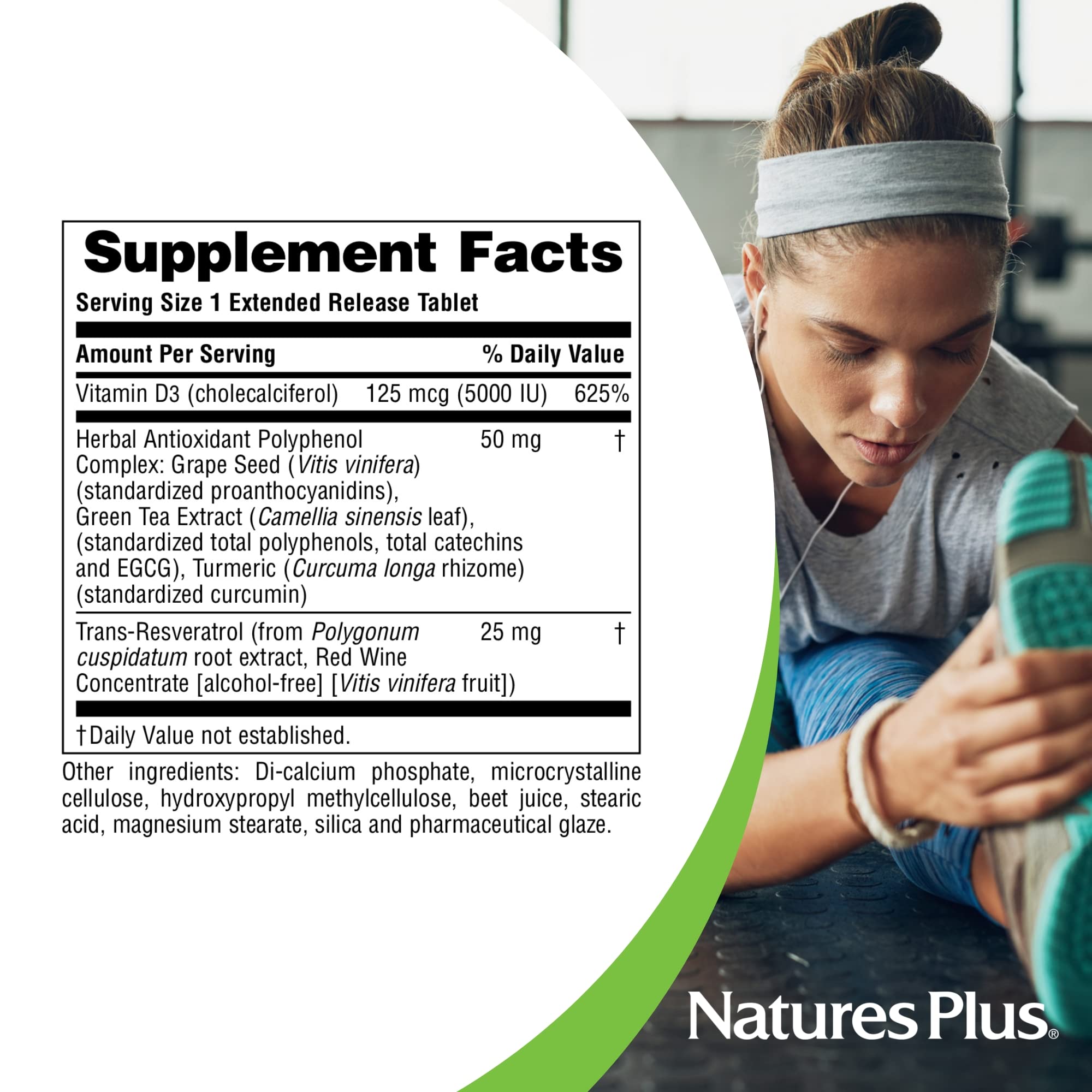 Trans-Resveratrol with botanicals including curcumin and polyphenols