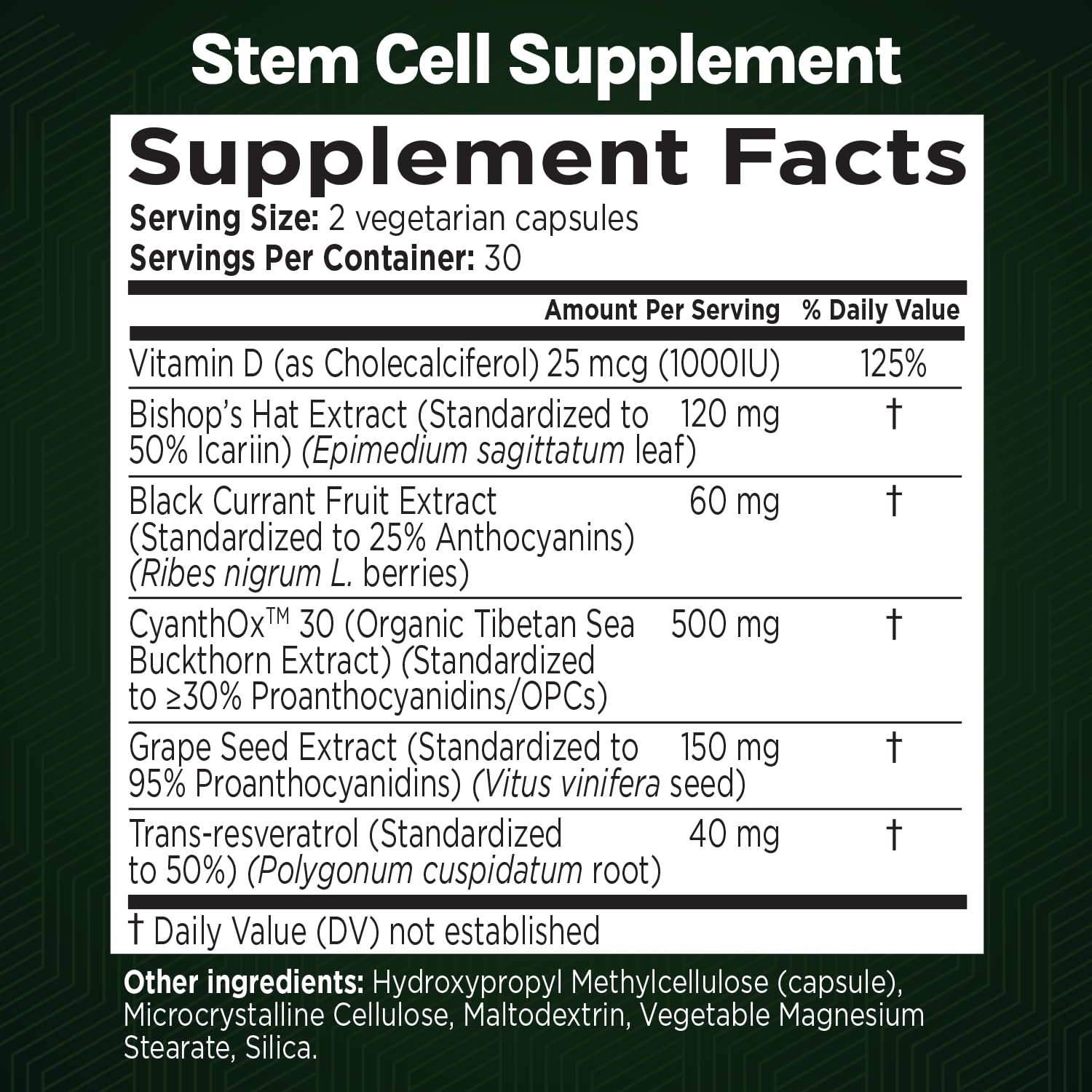 Trans-Resveratrol (CyanthOx30) ingredient