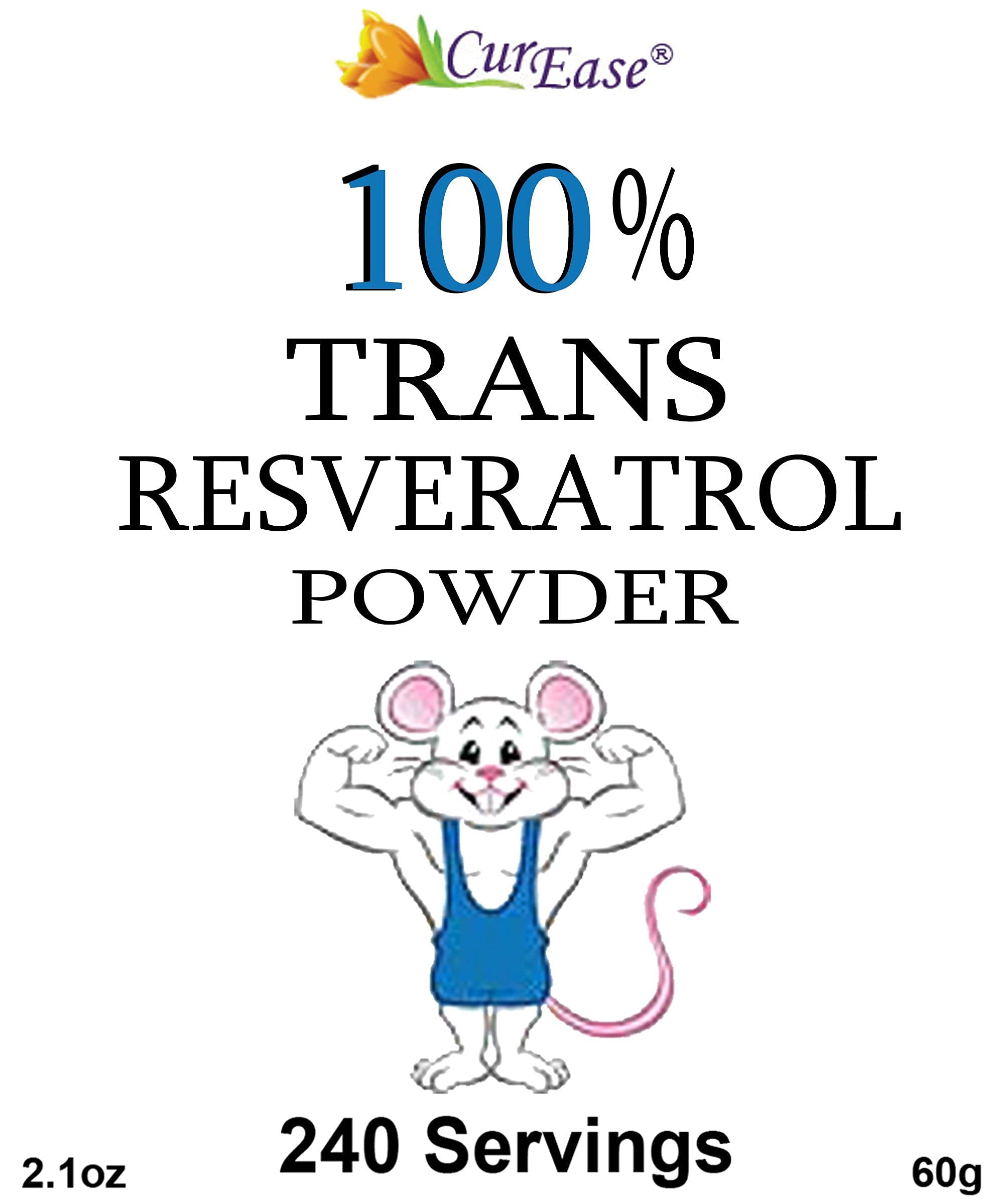 Emodin-free and GMO-free trans-resveratrol powder packaging