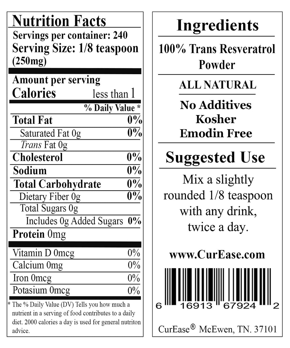 Packaging showing 240 servings and 60 g