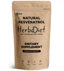Front view of Trans Resveratrol 100% Pure Powder packaging