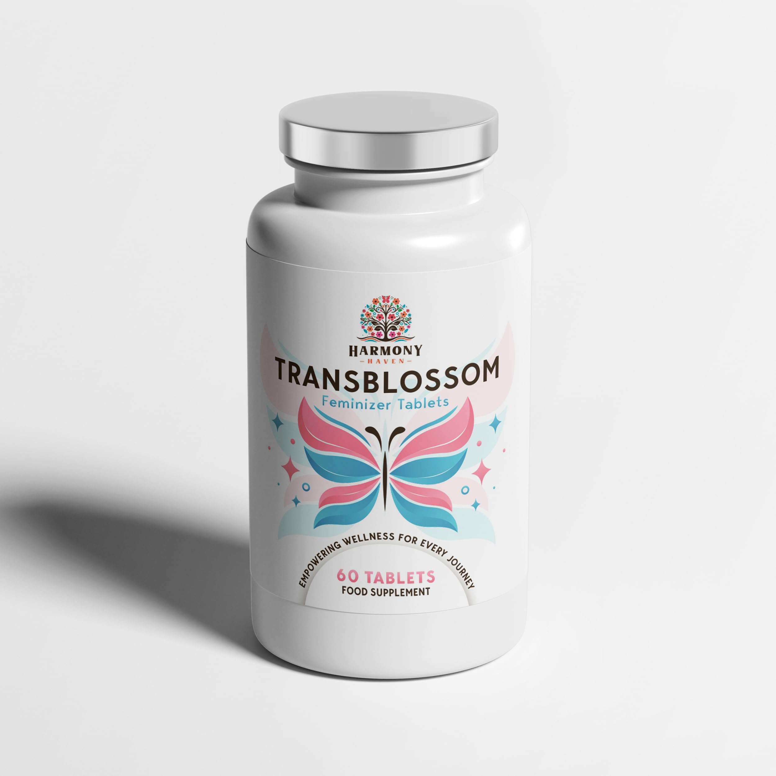 TransBlossom bottle front view on white background