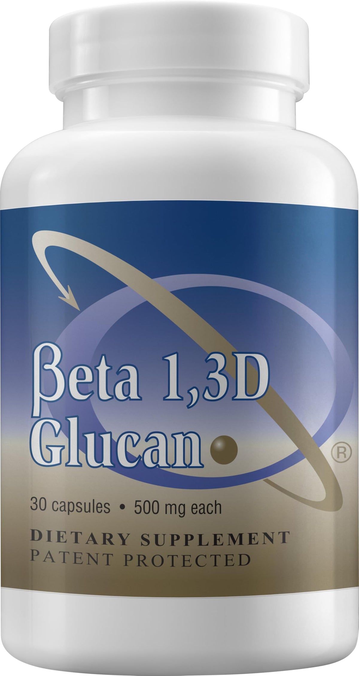 Front view of Transfer Point Beta Glucan 500 mg bottle