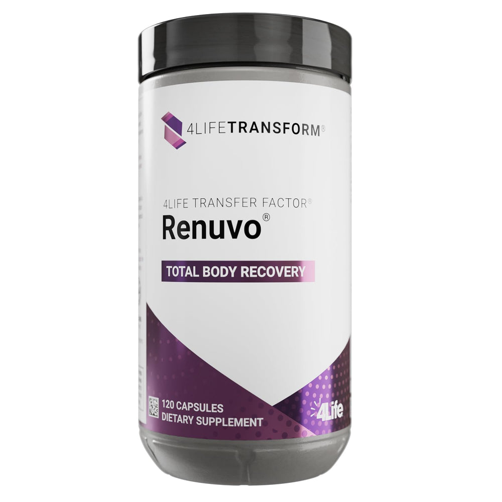 Front view of 4Life Transform Transfer Factor Renuvo bottle