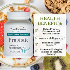 Close-up of probiotic capsules with high potency formula