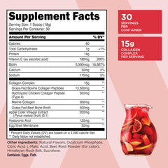 Scoop of TransformHQ Beauty Collagen powder being added to glass of water