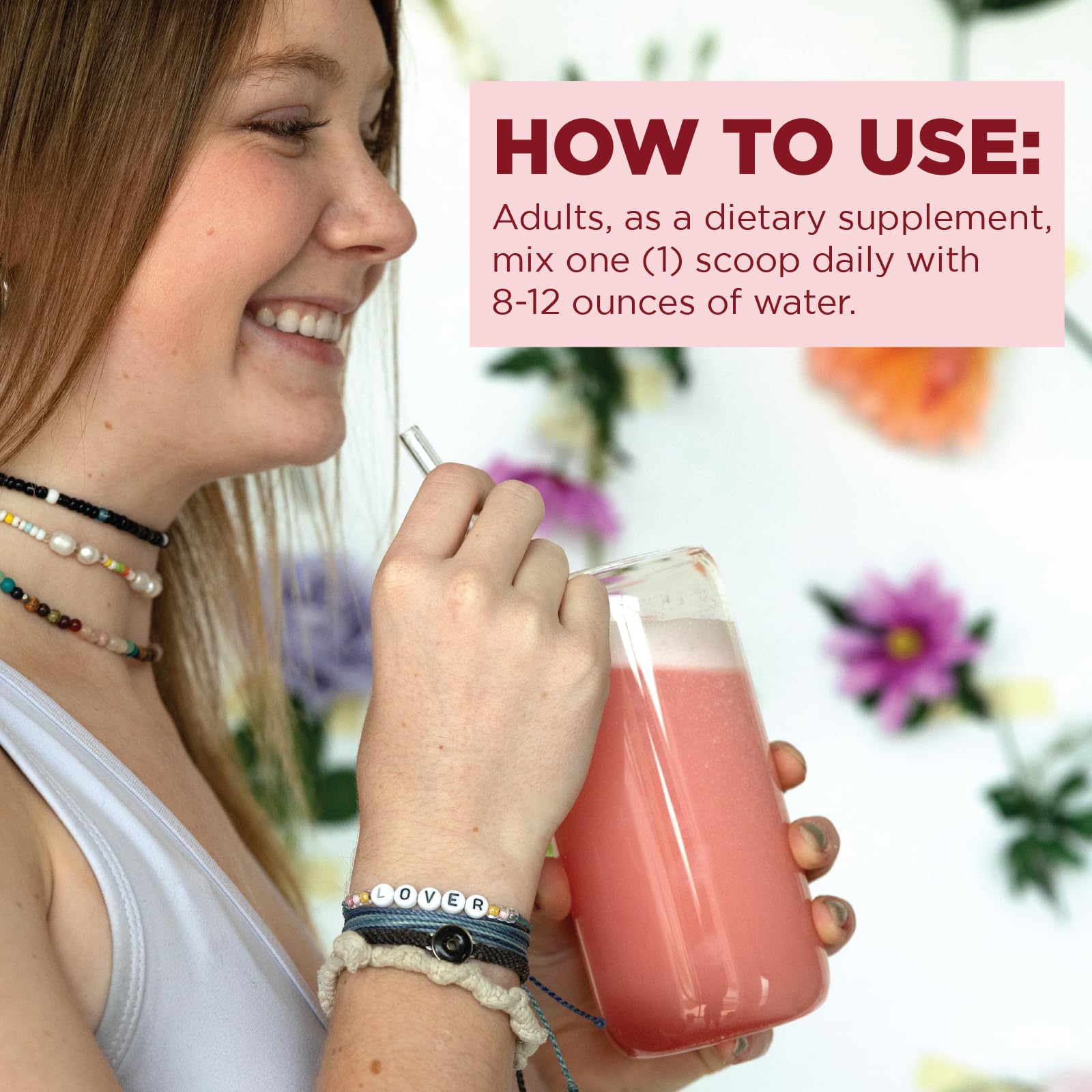 Nutrition label showing 15g of collagen per serving